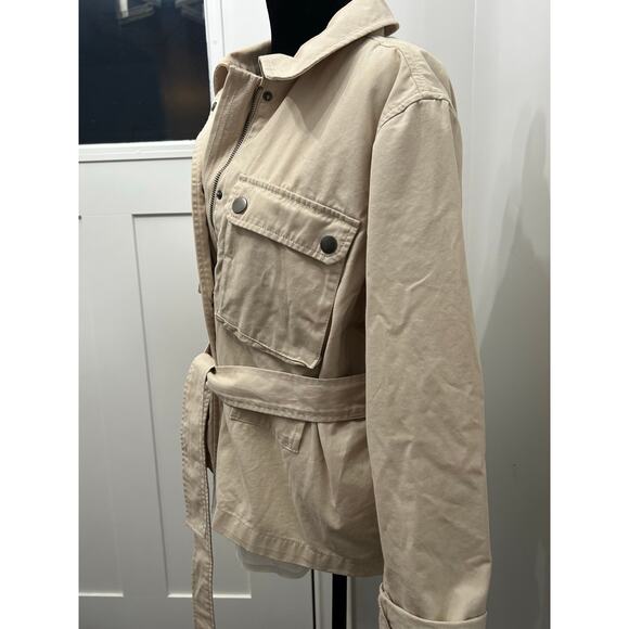 Banana Republic Utility Jacket Khaki Safari Belted Women’s Small - Picture 6 of 9